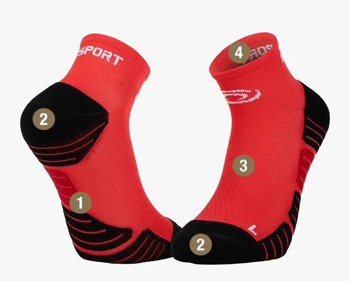 Chaussettes SCR ONE rouge